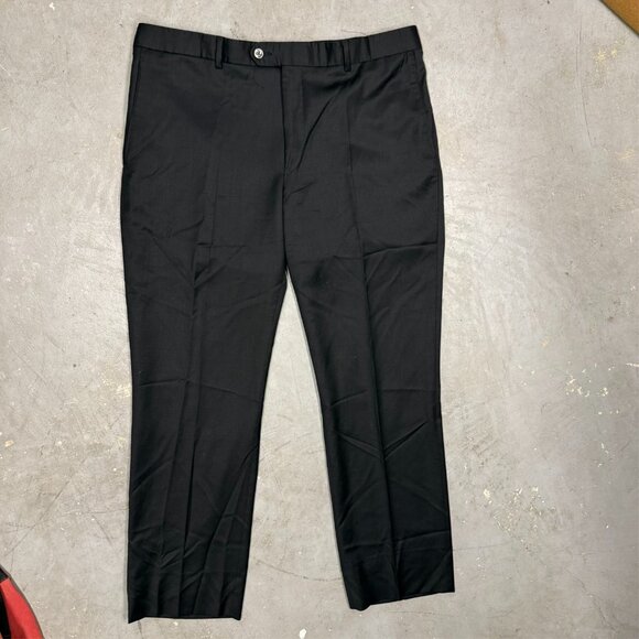 Coppley Suit "Gibson" 100s Wool Sharkskin Made in Canada Black 44R 36x30 - Picture 9 of 11